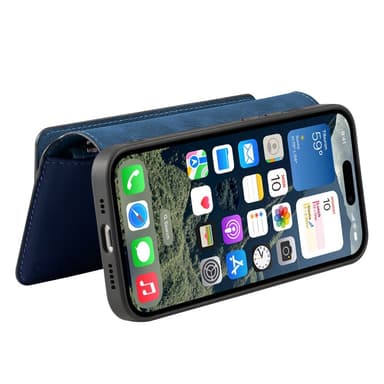 CASENEO iPhone 16 MW-02 Lompakkokotelo PU-nahkaa - Tummansininen