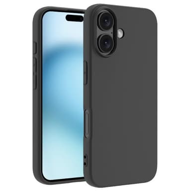 SKALO iPhone 16 Plus Mattamusta erittäin ohut TPU-suojakuori