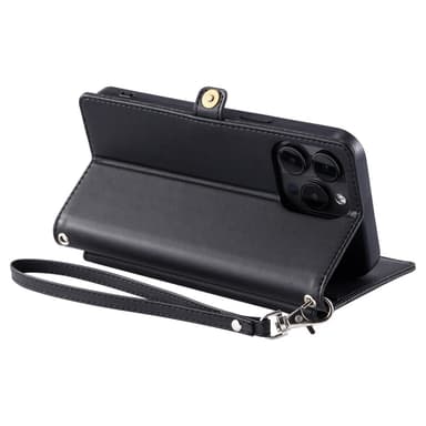 SKALO iPhone 16 Pro Max Evelope Clutch 5-Lokeroa - Musta