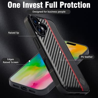 LC.IMEEKE iPhone 16 Carbon Fiber Suojakuori