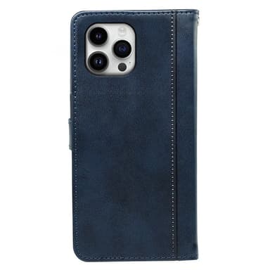 SKALO iPhone 16 Pro Max Lompakkokotelo PU-nahkaa - Sininen