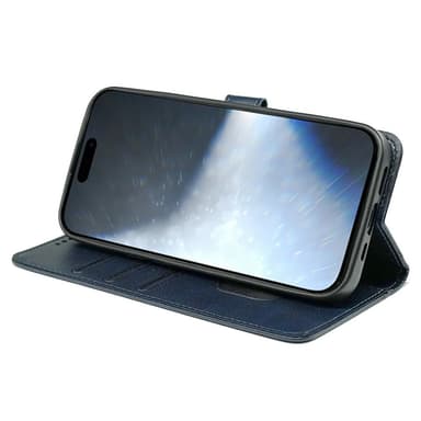 SKALO iPhone 16 Pro Max Lompakkokotelo PU-nahkaa - Sininen