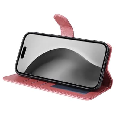 SKALO iPhone 16 Pro Max PU-nahkainen Lompakkokotelo - Pinkki
