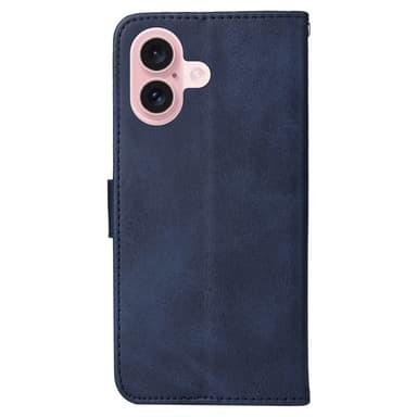 SKALO iPhone 16 PU-nahkainen Lompakkokotelo - Sininen