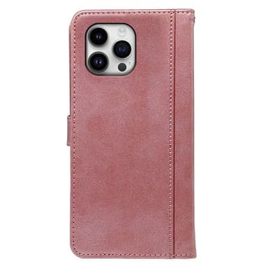 SKALO iPhone 16 Pro Max Lompakkokotelo PU-nahkaa - Ruusukulta