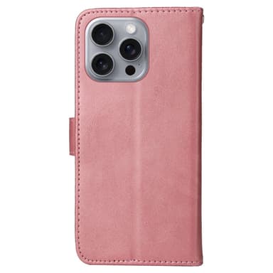 SKALO iPhone 16 Pro Max PU-nahkainen Lompakkokotelo - Pinkki