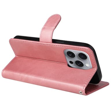SKALO iPhone 16 Pro Max PU-nahkainen Lompakkokotelo - Pinkki