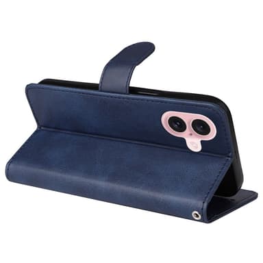 SKALO iPhone 16 PU-nahkainen Lompakkokotelo - Sininen