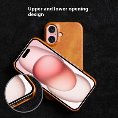 SKALO iPhone 16 PU-nahkainen Suojakuori - Ruusukulta