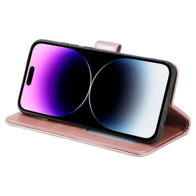 SKALO iPhone 16 Pro Max Mandala lompakkokotelo - Ruusukulta
