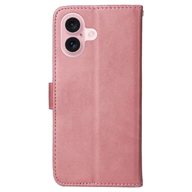 SKALO iPhone 16 PU-nahkainen Lompakkokotelo - Pinkki