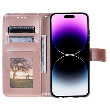 SKALO iPhone 16 Pro Max Mandala lompakkokotelo - Ruusukulta