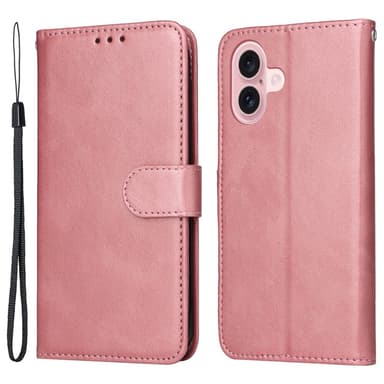 SKALO iPhone 16 PU-nahkainen Lompakkokotelo - Pinkki