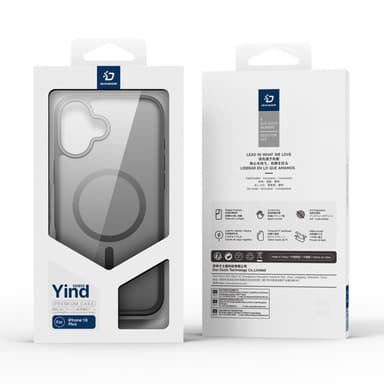DUX DUCIS iPhone 16 Plus Yind Series Matta viimeistely Suojakuori - Musta