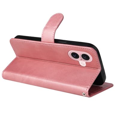 SKALO iPhone 16 PU-nahkainen Lompakkokotelo - Pinkki