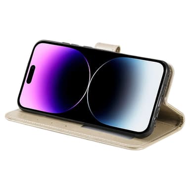 SKALO iPhone 16 Pro Max Mandala lompakkokotelo - Kulta