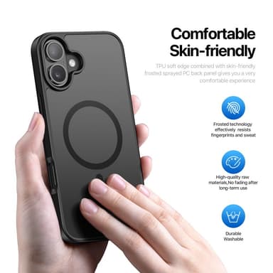 DUX DUCIS iPhone 16 Plus Yind Series Matta viimeistely Suojakuori - Musta