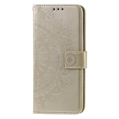 SKALO iPhone 16 Pro Max Mandala lompakkokotelo - Kulta