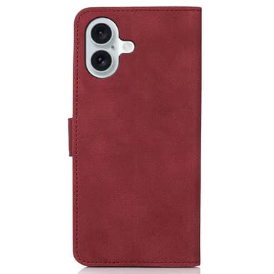 SKALO iPhone 16 KHAZNEH Lompakkokotelo PU-nahasta - Punainen
