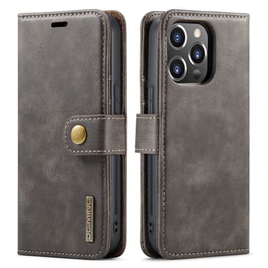 DG MING iPhone 16 Pro Max 2-in-1 magneetti lompakkokotelo - Harmaa