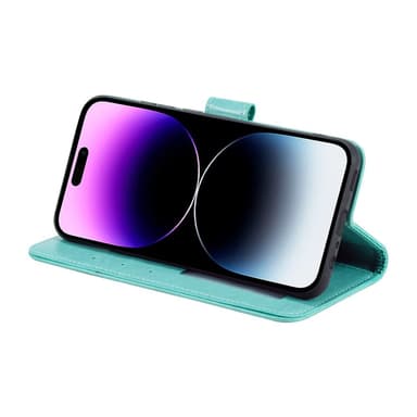 SKALO iPhone 16 Plus Mandala lompakkokotelo - Turkoosi