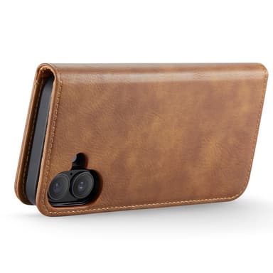 DG MING iPhone 16 2-in-1 magneetti lompakkokotelo - Ruskea