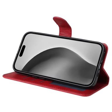 SKALO iPhone 16 Pro Max PU-nahkainen Lompakkokotelo - Punainen