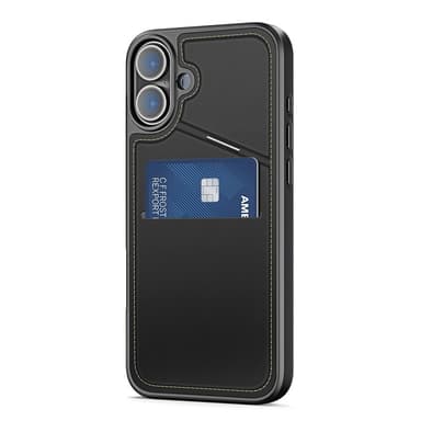 DUX DUCIS iPhone 16 Plus Rafi II Series Suojakuori jossa on Korttipidike - Musta