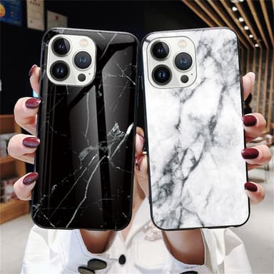 SKALO iPhone 16 Pro Max Marmori karkaistu lasi TPU-suojakuori - #2