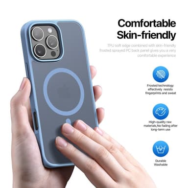 DUX DUCIS iPhone 16 Pro Max Yind Series Matta viimeistely Suojakuori - Sininen