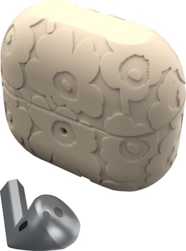 Samsung Galaxy Buds3/Pro Marimekko suojakotelo (musta/beige)