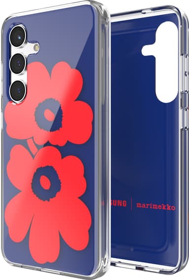 Samsung Galaxy S24 Marimekko Dual Layer suojakuori (sininen/punainen)