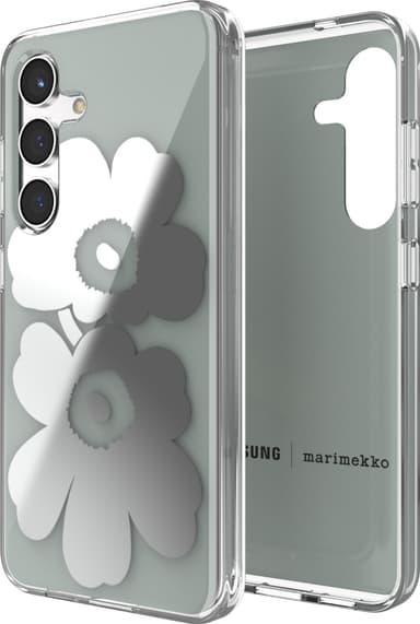 Samsung Galaxy S24 Marimekko Dual Layer suojakuori (harmaa/hopea)