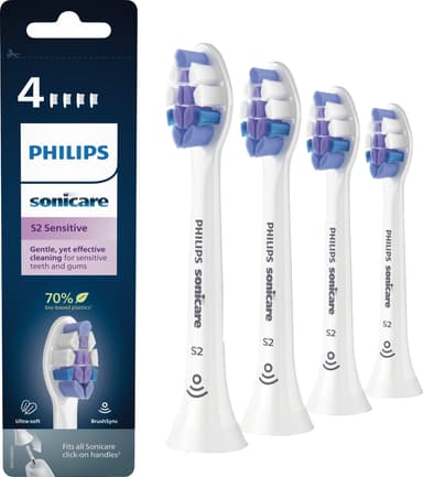Philips Sonicare S2 Sensitive HX6054/10 harjaspää, 4 kpl