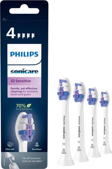 Philips Sonicare S2 Sensitive HX6054/10 harjaspää, 4 kpl