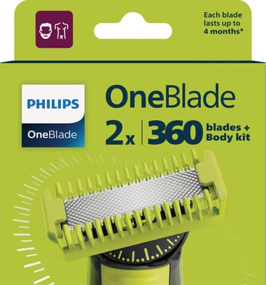 Philips OneBlade parranajoteräsarja QP624/50 (musta)