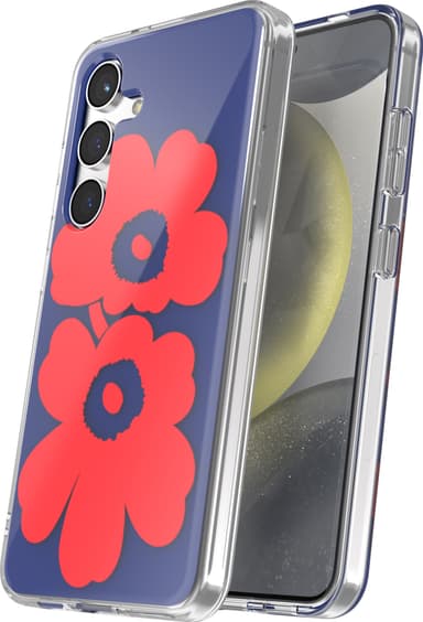 Samsung Galaxy S24 Marimekko Dual Layer suojakuori (sininen/punainen)