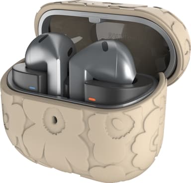 Samsung Galaxy Buds3/Pro Marimekko suojakotelo (musta/beige)