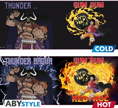 ABYstyle One Piece lämpöön reagoiva muki (Luffy vs K)