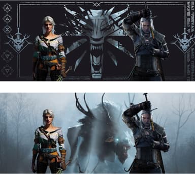 ABYstyle The Witcher lämpöön reagoiva muki (Geralt & Ci)