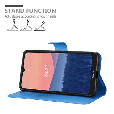 Nokia C21 Suojakuori Lompakkokotelo (Sininen)