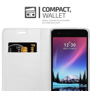 LG K4 2017 Suojakuori Lompakkokotelo (Hopea)