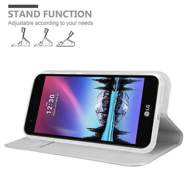 LG K4 2017 Suojakuori Lompakkokotelo (Hopea)
