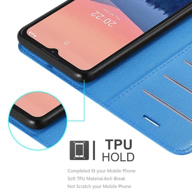 Nokia C21 Suojakuori Lompakkokotelo (Sininen)