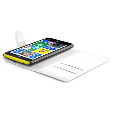 Nokia Lumia 625 Suojakuori Lompakkokotelo (Valkoinen)