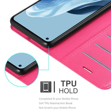 Realme 7 5G Suojakuori Lompakkokotelo (Vaaleanpunainen)