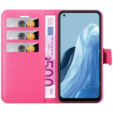 Realme 7 5G Suojakuori Lompakkokotelo (Vaaleanpunainen)