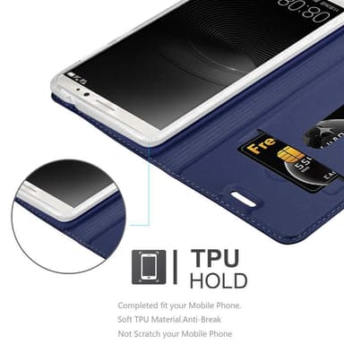 Huawei MATE 8 Suojakuori Lompakkokotelo (Sininen)