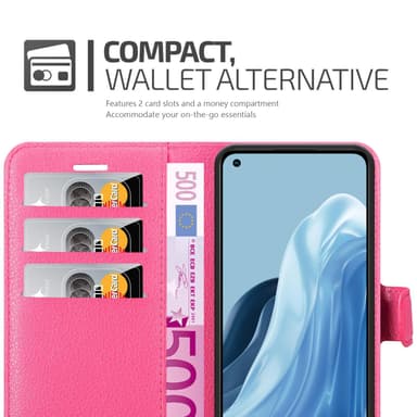Realme 7 5G Suojakuori Lompakkokotelo (Vaaleanpunainen)