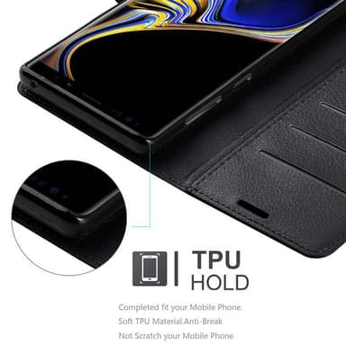 Samsung Galaxy NOTE 9 Suojakuori Lompakkokotelo (Musta)